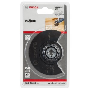 Lame de scie segment Bosch ACZ 85 EC bois, Ø 85 mm pour outils multifonctions, emballée.