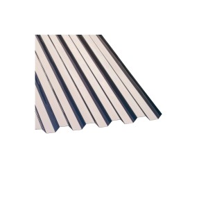 Lastra trapezoidale in PVC trasparente 70/18 (200x109 cm) per coperture in plastica.