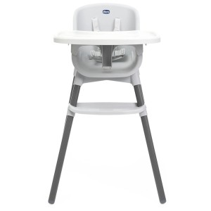 Chicco Hochstuhl Zest Moon Grey, verstellbarer Kinderstuhl mit 5-Punkt-Gurt und abnehmbarem Tablett.