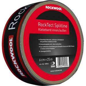 Nastro adesivo Rockwool RockTect Splitline, 6cm x 25m, per accessori isolanti.
