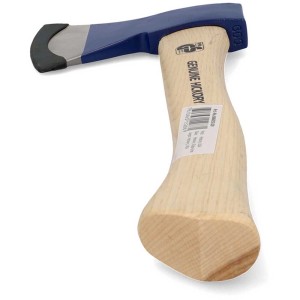 Accetta da cucina 600g con manico in legno di noce americano e protezione lama per lavori di abbattimento.