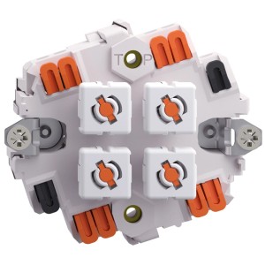 Pulsante doppio Feller EdizioDue, inserto a 2 canali per interruttori e pulsanti.