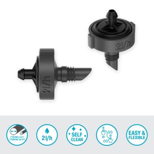 Gardena Gocciolatore finale 2 l/h, autoregolante, per Micro-Drip-System, 10 pezzi.