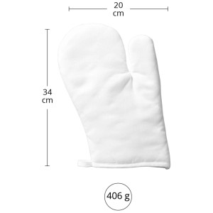 Manique de cuisine blanche en coton (lot de 5), idéale pour peindre et personnaliser.