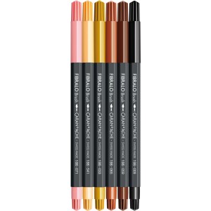 Caran d'Ache Fasermaler Fibralo Brush Portrait 6er-Set