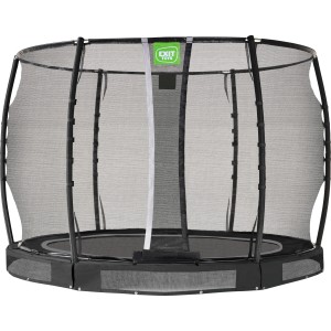 Trampolino interrato nero EXIT Allure Premium Ø 305 cm con rete di sicurezza.
