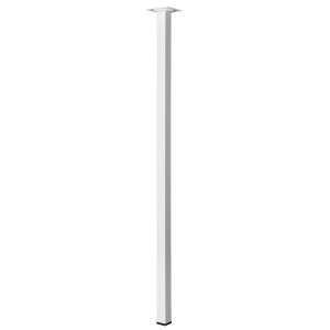 Gamba per tavolo Hettich bianca, quadrata, alta 700 mm, per costruzione mobili.