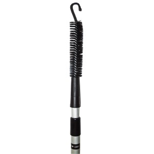 Spazzola per alghe 2in1 Heissner con manico telescopico (135-230cm) e gancio per la cura del laghetto.