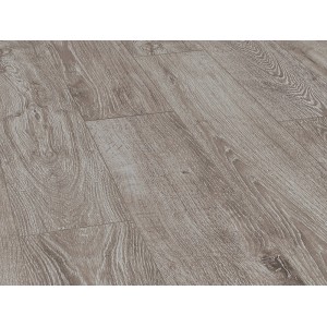 Laminatmuster Parador Basic 400 Eiche Lichtgrau, Detailansicht der Holzstruktur.