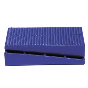 Cales en plastique LUX Classic, cales de nivellement bleues avec surface rainurée pour travaux de maçonnerie et de carrelage.