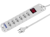 Steba-Steckdosenleiste 6 x T13 3 m mit Kinderschutz und Reset-Schalter