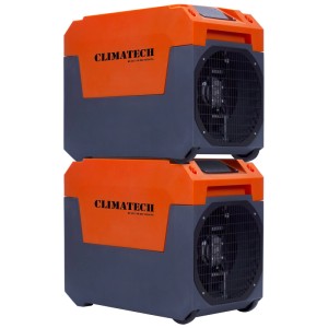 Déshumidificateur Climatech YGL-60D empilé, orange/noir, pour usage industriel.