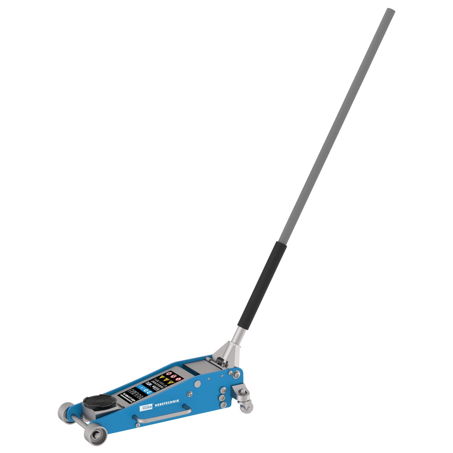 Güde Cric Sollevatore A Slitta GSH 2T - Portata Max 2 Tonnellate, Altezza Pistone 148-235 Mm, Per Garage E Officina