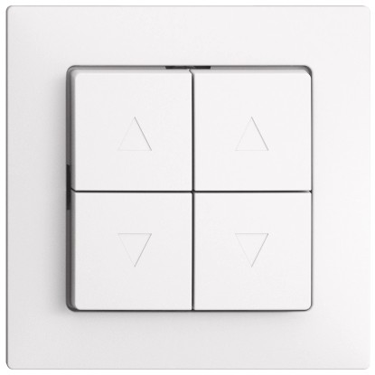 Feller Doppel-Druckschalter Frontplatte EdizioDue Weiss