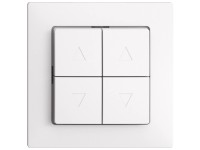 Feller Doppel-Druckschalter Frontplatte EdizioDue Weiss