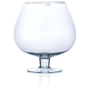 Vaso Brandy Balloon trasparente Sandra Rich con piede, Ø 25 cm, altezza 28 cm.
