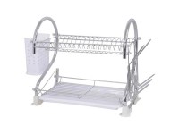 MSV Abtropfgestell mit 2 Ebenen Edelstahl Weiss (HxBxT) 43 x 37 x 24 cm MSV Abtropfgestell mit 2 Ebenen Edelstahl Weiss (HxBxT) 43 x 37 x 24 cm