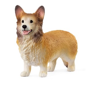 Dettagliata figura Schleich Farm World: Welsh Corgi con orecchie dritte.
