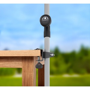 Morsetto da tavolo Doppler per ombrellone da giardino, antracite, per il fissaggio al tavolo.