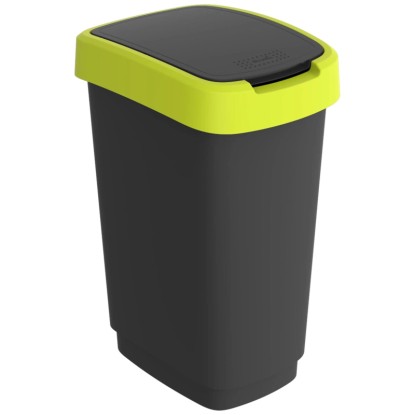 Rotho Swingeimer Twist Anthrazit-Gelb 25 l