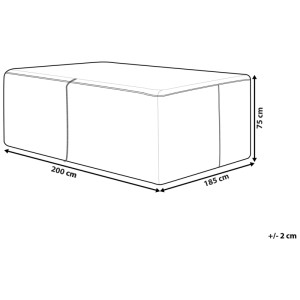 Copertura protettiva grigia Beliani Chuva per mobili da giardino, 75x200x185 cm.