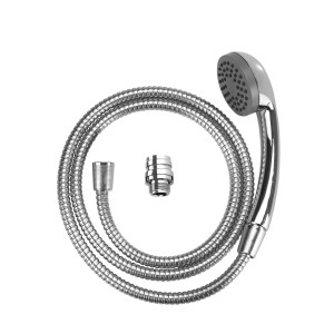 Doccetta lavabo Wenko in acciaio inox con tubo e adattatore per accessori bagno.