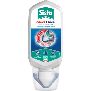 Sista Silicone Sanitario Nuova Fuga, tubo da 80ml in grigio. Sigillante per fughe con protezione antimuffa.