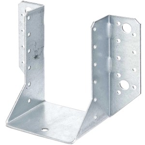 Sabot de charpente type A, acier galvanisé, 150x120x70 mm, pour constructions bois et poteaux.