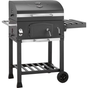 Barbecue au charbon de bois Jamestown Jaxon avec grille modulaire et étagère.
