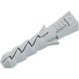 Tassello ad espansione grigio LUX, 10x50 mm, per cemento e mattoni, ideale per carichi leggeri.