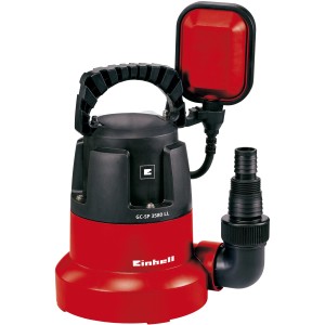Pompe submersible Einhell GC-SP 3580 LL : Pompe à eau claire rouge et noire avec interrupteur à flotteur.