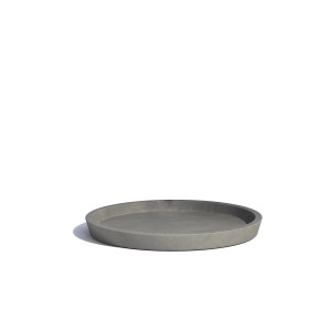 Sottovaso rotondo grigio Ecopots Amsterdam, Ø 29 cm.