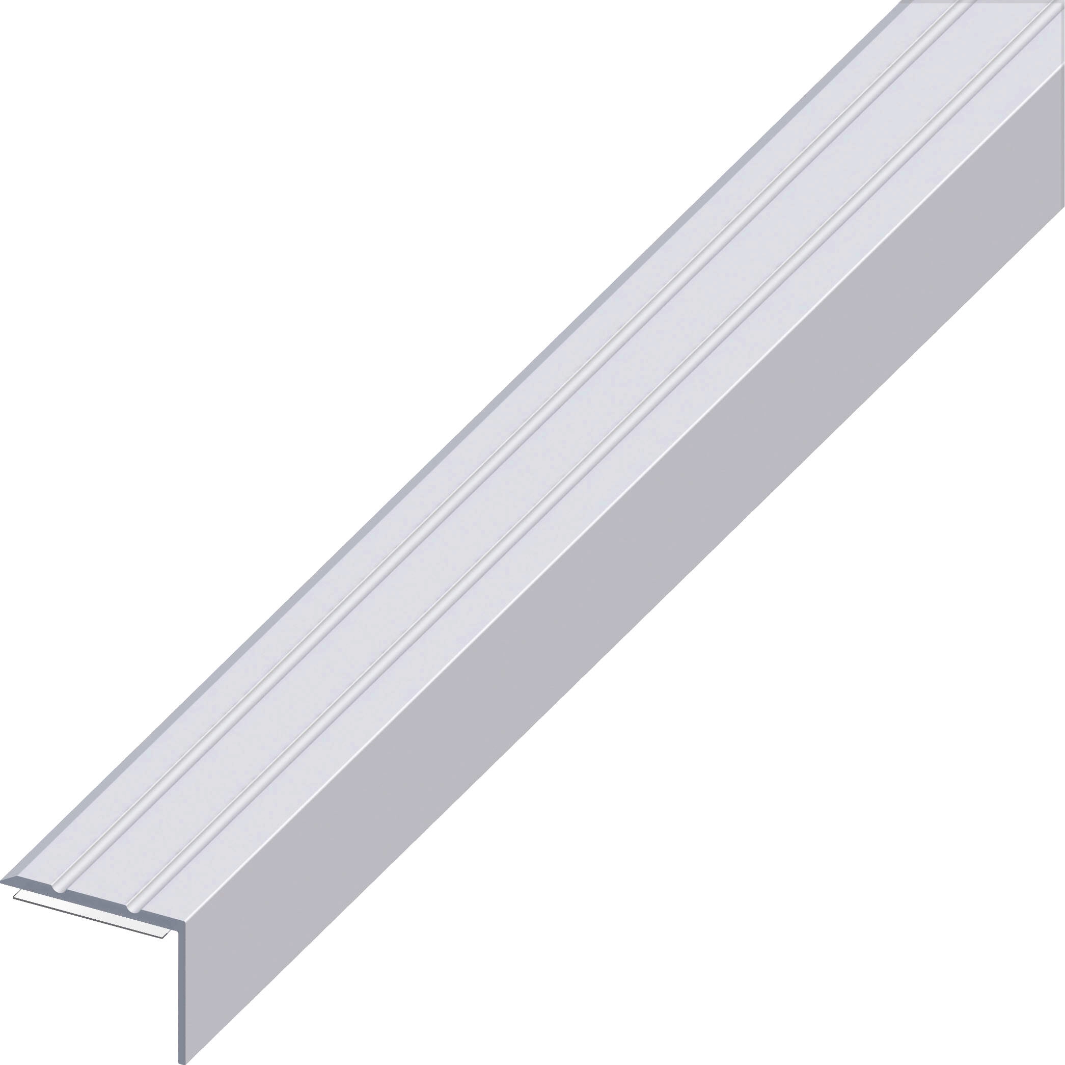 Profilo angolare autoadesivo Alluminio Argento 0,8 x 2,5 x 200 cm