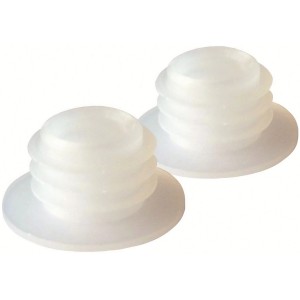 Due manicotti WC universali Sanitop-Wingenroth in plastica, accessori per sedili WC.