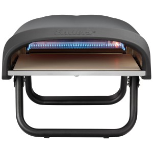 Enders Pizzaofen Paco Schwarz mit Pizzastein und Gasbrenner. Ideal für leckere Pizza vom Gasgrill.