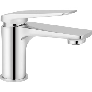 Mitigeur lavabo baliv WT-5080 chromé, monocommande au design moderne pour salle de bain.