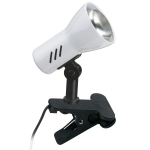 Briloner Faretto a pinza Lock Bianco: Lampada a pinza in metallo e plastica con morsetto nero.