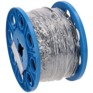 Câble noir TDLR H03VV-F2X0,75 au mètre sur bobine bleue.