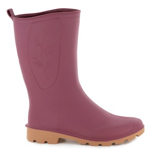 Blackfox Gartenstiefel Durance in Himbeere, Größe 35/36. Flexibler, leichter Gummistiefel mit Pflanzenmuster.