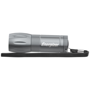 Lampe torche LED en métal Energizer, 80 lm, piles incluses. Lampe grise compacte avec dragonne.