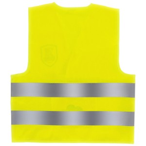 Gelbe Reer Kinder-Warnweste MyBuddyGuard Grösse 110-140 mit Reflexstreifen.