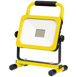 Faretto da lavoro a LED a batteria Steffen giallo, alluminio, 45W, con maniglia.