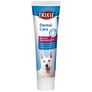 Trixie Hunde-Zahncreme mit Rindfleischgeschmack, 100g Tube für die Zahnpflege von Hunden.