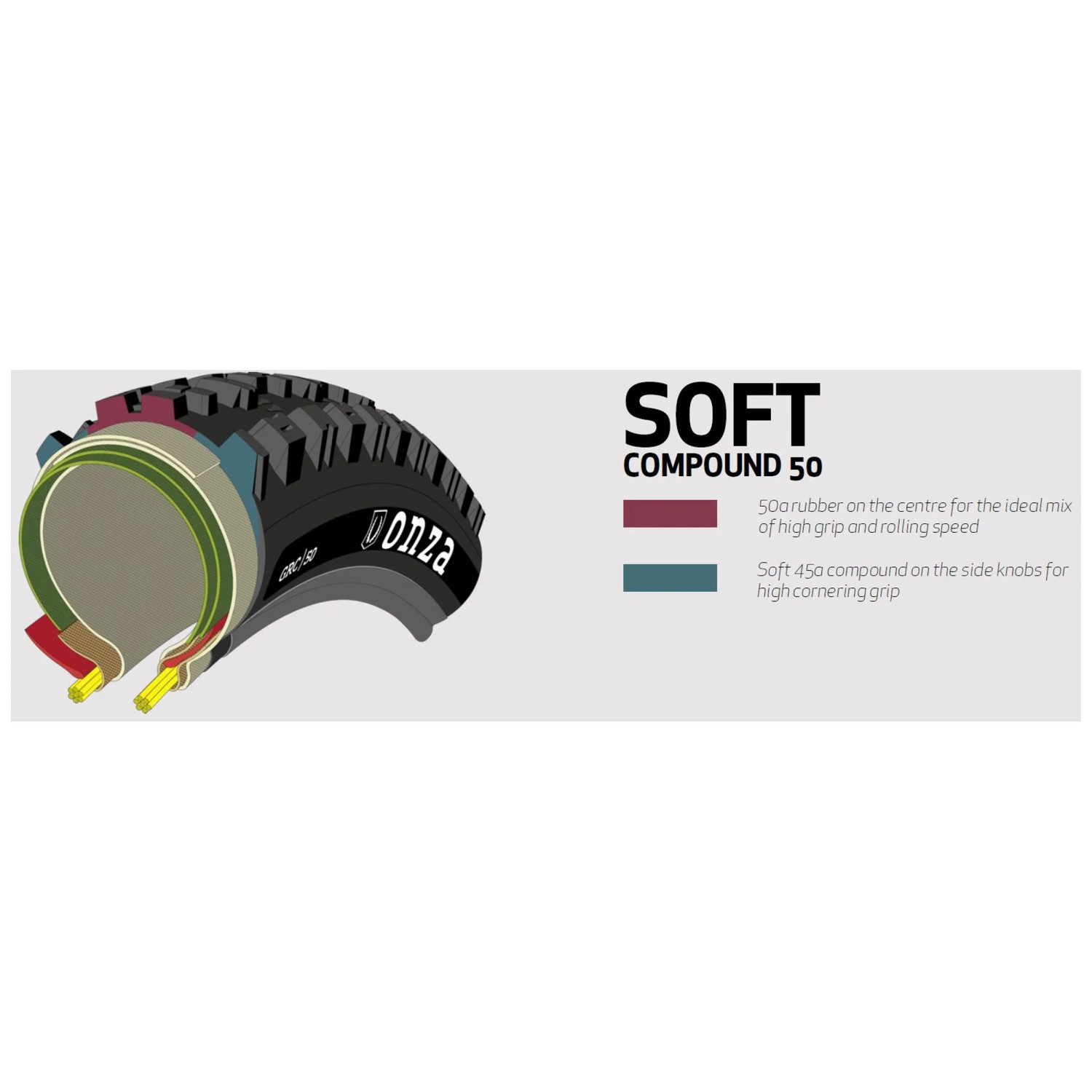 ONZA Ibex Skinwall Reifen – 27,5x2.40, Tubeless Ready, Für Trail & All Mountain, 830 G, Schwarz/beige