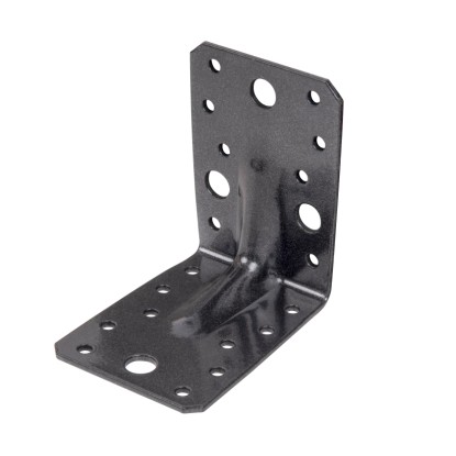 Schwerlast-Winkelverbinder / Sicke Schwarzdiamant 90 x 90 x 65 mm