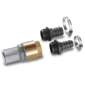 Kärcher Filtro di aspirazione Premium con valvola di ritegno, set con fascette stringitubo e adattatori per pompe.