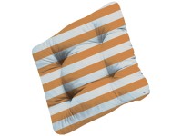 Doppler Sitzkissen Living D.4912 gestreift Gelb-Weiss 38 x 38 cm / Stärke 8 cm