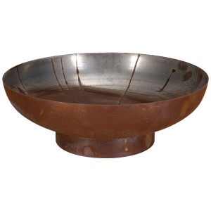 Brasero Nouvel Elegante en acier couleur rouille, Ø 40 cm, pour jardin et terrasse.