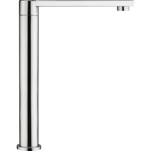 Robinet de cuisine moderne : mitigeur monocommande baliv KI-1920 chromé avec bec haut et carré.