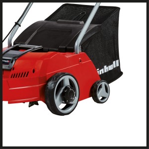 Scarificatore elettrico Einhell GC-SA 1231/1 con cesto di raccolta, rosso/nero. Per la cura del prato.